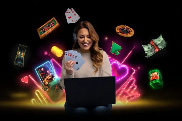 JILI7978 Live Games — Take part in high-energy casino action A glowing roulette wheel with cascading chips, symbolizing the engaging live and instant-win games available on JILI7978.